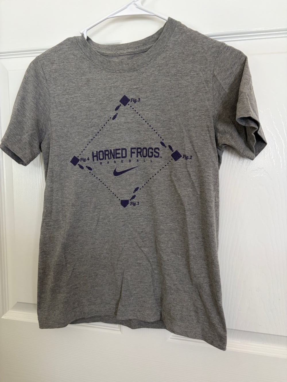 Nike Gray Horned Frogs Baseball Graphic Tee